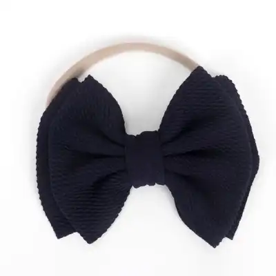 Kids Solid Color Bowknot Hair Accessory - Fabric Hair Tie for Child
