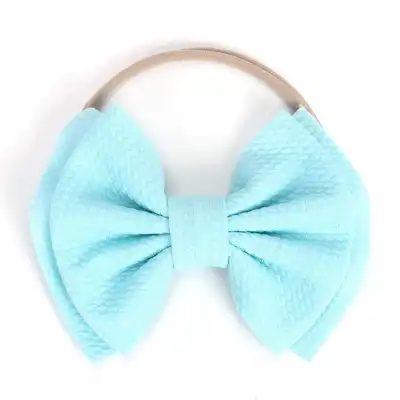 Kids Solid Color Bowknot Hair Accessory - Fabric Hair Tie for Child