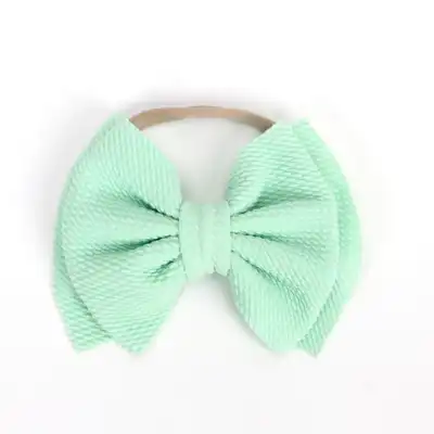 Kids Solid Color Bowknot Hair Accessory - Fabric Hair Tie for Child