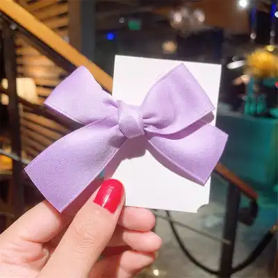 Solid Color Satin Bowknot Hair Clips for Girls Kids Accessories
