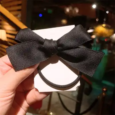 Solid Color Satin Bowknot Hair Clips for Girls Kids Accessories