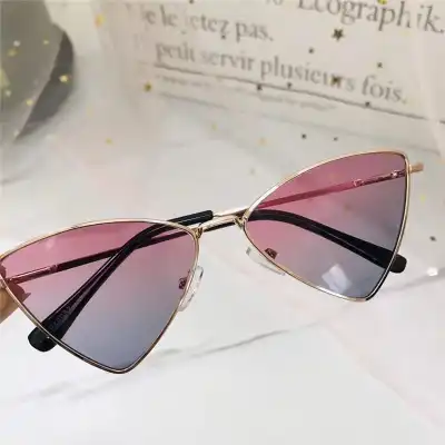 Kids Personality Triangle Frame Sunglasses with Metal Frame and AC Lens