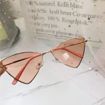 Kids Personality Triangle Frame Sunglasses with Metal Frame and AC Lens