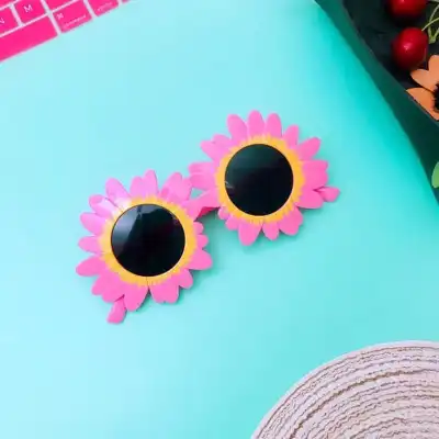 Kids Fashion Exaggerated Sunflower Shaped Sunglasses PC AC Lens UV400