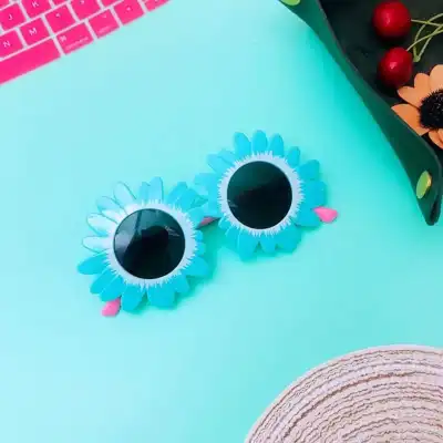 Kids Fashion Exaggerated Sunflower Shaped Sunglasses PC AC Lens UV400