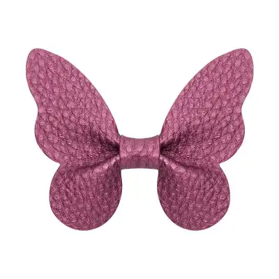 Girls Simple Solid Color Butterfly Bowknot Fabric Bobby Pin Hair Clip