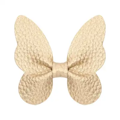 Girls Simple Solid Color Butterfly Bowknot Fabric Bobby Pin Hair Clip