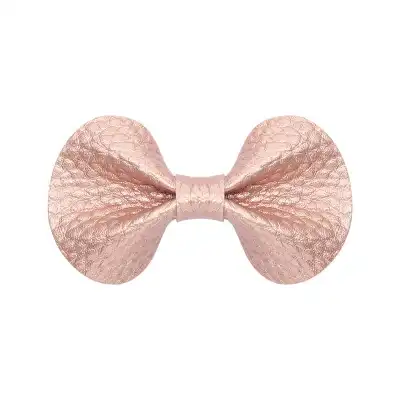 Girls Simple Solid Color Butterfly Bowknot Fabric Bobby Pin Hair Clip
