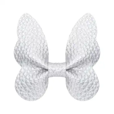 Girls Simple Solid Color Butterfly Bowknot Fabric Bobby Pin Hair Clip