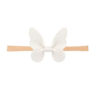 Girls Simple Solid Color Butterfly Bowknot Shaped Headband Hair Accessories