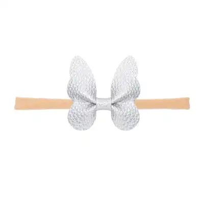 Girls Simple Solid Color Butterfly Bowknot Shaped Headband Hair Accessories