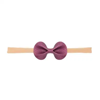 Girls Simple Solid Color Butterfly Bowknot Shaped Headband Hair Accessories