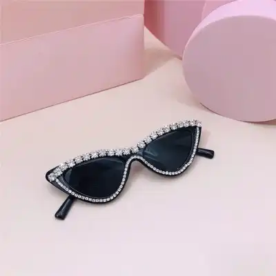 Kids Fashion Diamond Decoration Irregular Sunglasses UV Protection