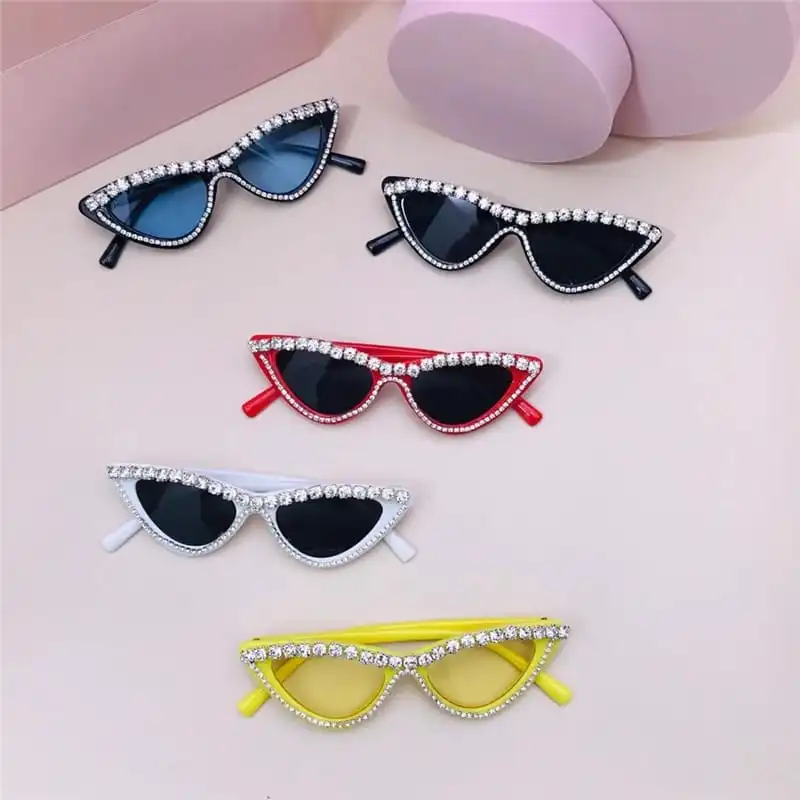 Kids Fashion Diamond Decoration Irregular Sunglasses UV Protection