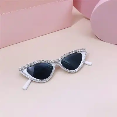 Kids Fashion Diamond Decoration Irregular Sunglasses UV Protection