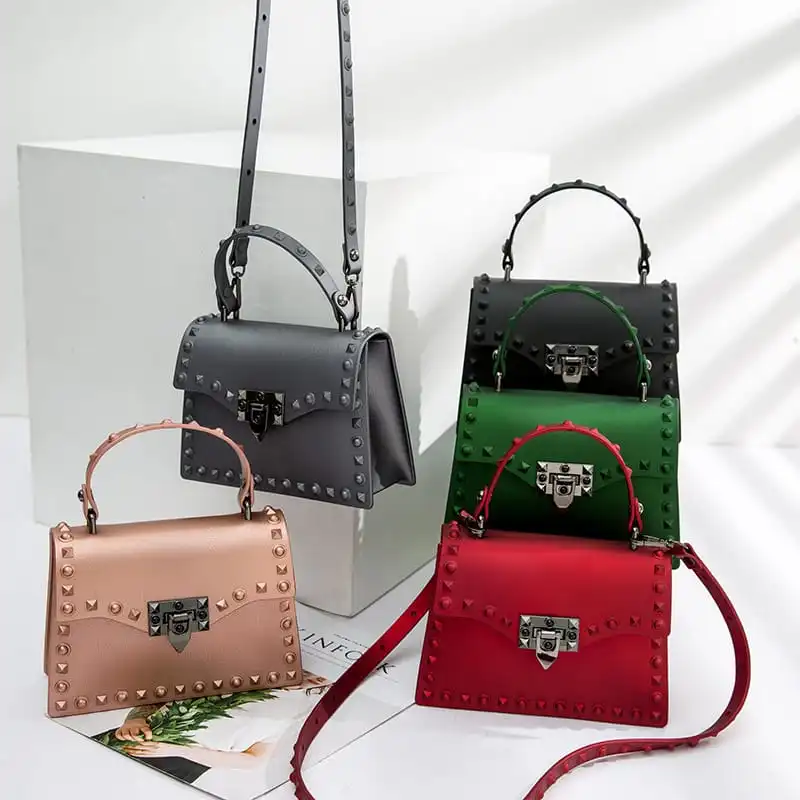 Girls Fashion Frosted Matte Rivet Design Crossbody Bags for Kids