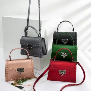 Girls Fashion Frosted Matte Rivet Design Crossbody Bags for Kids