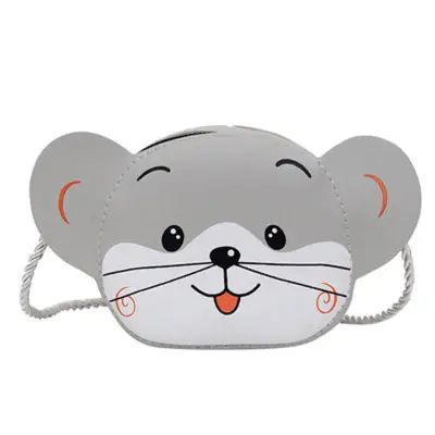 Girls Cute Animal Shaped Crossbody Bags for Toddler PU Leather Zipper Closure