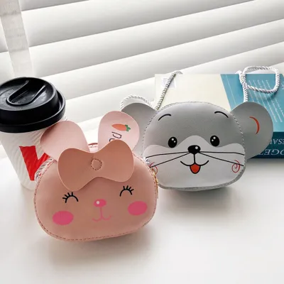 Girls Cute Animal Shaped Crossbody Bags for Toddler PU Leather Zipper Closure
