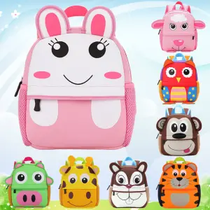 Kids Cartoon Animals Shape Waterproof Kindergarten Backpack Unisex Toddler Small 20L