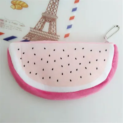 Kids Creativity Fruit Shape Stationery Bag Watermelon Plush