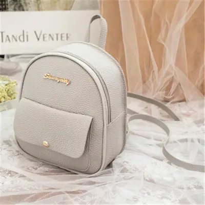 Kids Simple Solid Color PU Backpack