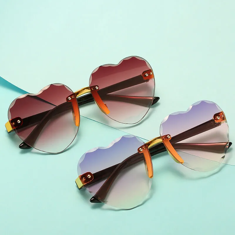 Girl Fashion Heart Shape Sunglasses Kids PC Frame New Style