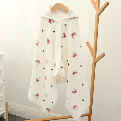Babys Cute Cartoon Pattern Swaddle Wrap Cotton Newborn Blanket