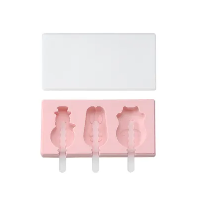 Homemade Ice Cream Stick Ice Silicone Mold Cartoon Simple Style for Home Kitchen