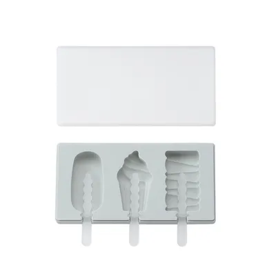 Homemade Ice Cream Stick Ice Silicone Mold Cartoon Simple Style for Home Kitchen
