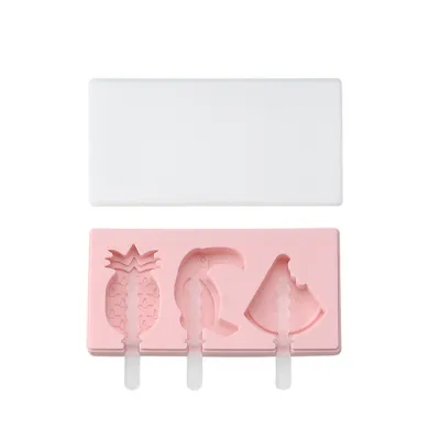 Homemade Ice Cream Stick Ice Silicone Mold Cartoon Simple Style for Home Kitchen