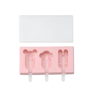 Homemade Ice Cream Stick Ice Silicone Mold Cartoon Simple Style for Home Kitchen