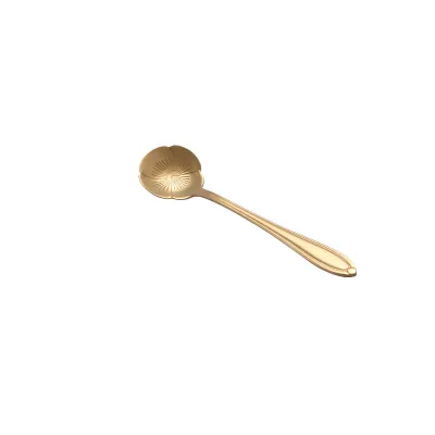 1pcs Stainless Steel Flower Spoon Japan and South Korea Style Lightweight for Adult