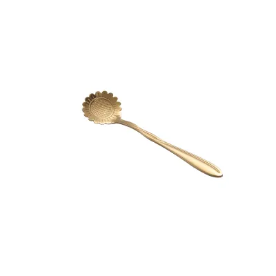 1pcs Stainless Steel Flower Spoon Japan and South Korea Style Lightweight for Adult