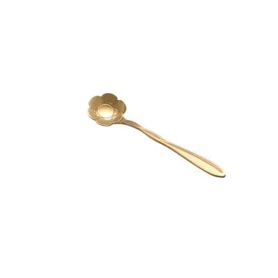 1pcs Stainless Steel Flower Spoon Japan and South Korea Style Lightweight for Adult