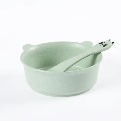 1pc Kids Bowl With 1pc Spoon Chinese Style Microwave Safe Child Tableware