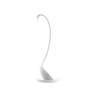 2pcs Swan Shaped Vertical Spoon With Dish Modern Minimalist Wheat Straw