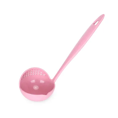2-in-1 Soup Spoon Strainer Combined Cooking Tool, Wheat Fiber Chinese Kitchen Gadget