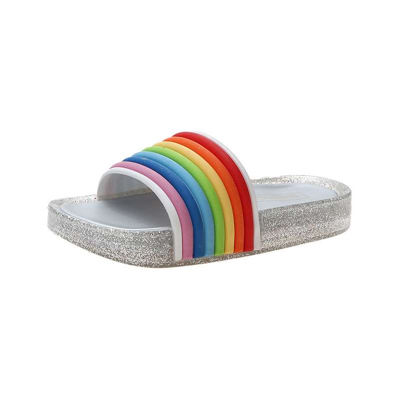 Rainbow slippers girls on sale