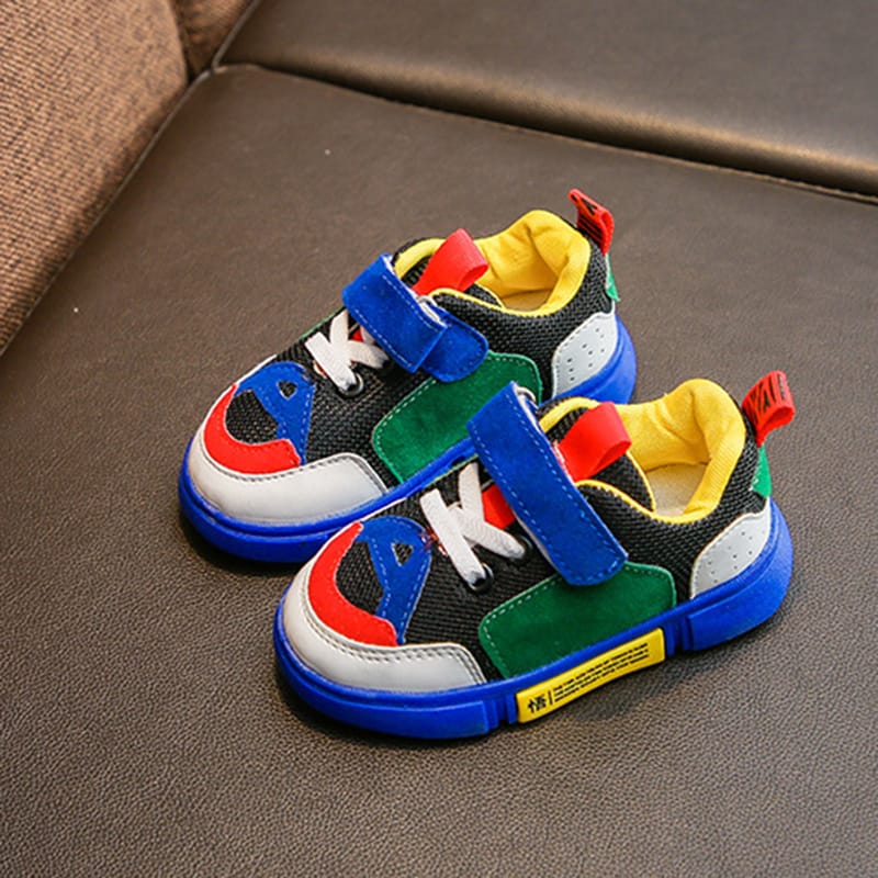 【NONCODE】Firent Coloring Buckle Sneakers Wholesale Kids Fashion Color Blocking Velcro Design Sneakers