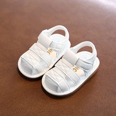 Baby Simple Solid Color Sandals Unisex PU Kids Boys Shoes