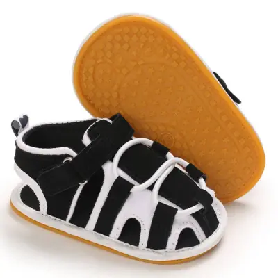 Boys Fashion Non-slip Velcro Walkers Low Top PU Shoes