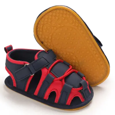 Boys Fashion Non-slip Velcro Walkers Low Top PU Shoes