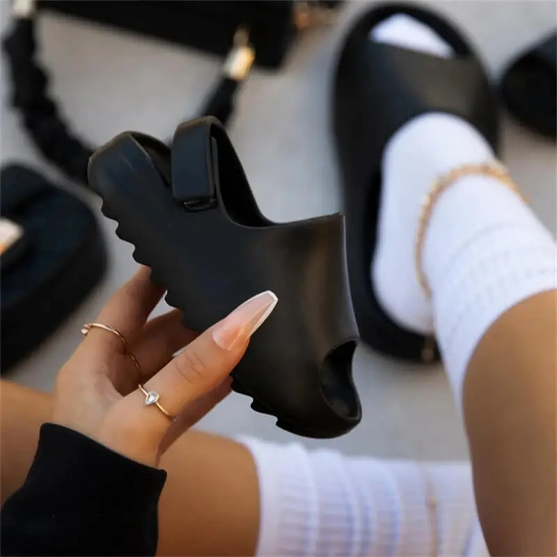 Kids Fashion Solid Color Foam Soft EVA Sandals Open Toe Unisex
