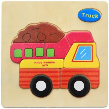 Kids Wooden Puzzle Toys 15x15cm Brain Game Educational Toy for Children