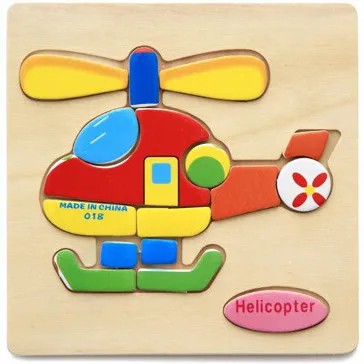 Kids Wooden Puzzle Toys 15x15cm Brain Game Educational Toy for Children