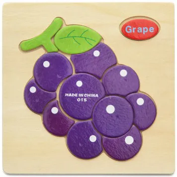 Kids Wooden Puzzle Toys 15x15cm Brain Game Educational Toy for Children