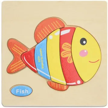 Kids Wooden Puzzle Toys 15x15cm Brain Game Educational Toy for Children
