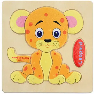 Kids Wooden Puzzle Toys 15x15cm Brain Game Educational Toy for Children