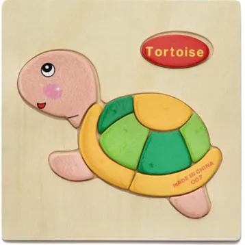 Kids Wooden Puzzle Toys 15x15cm Brain Game Educational Toy for Children